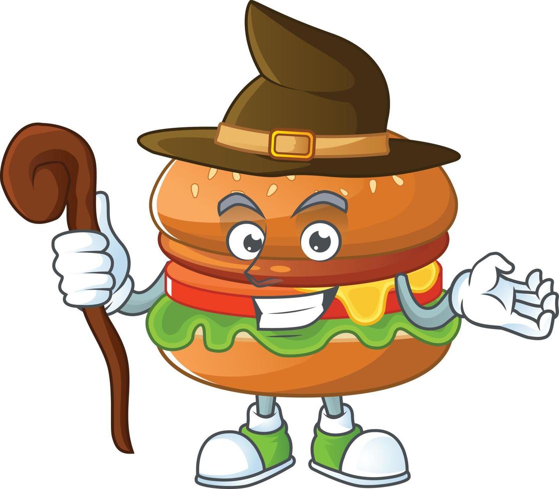 A cartoon character of hamburger vector