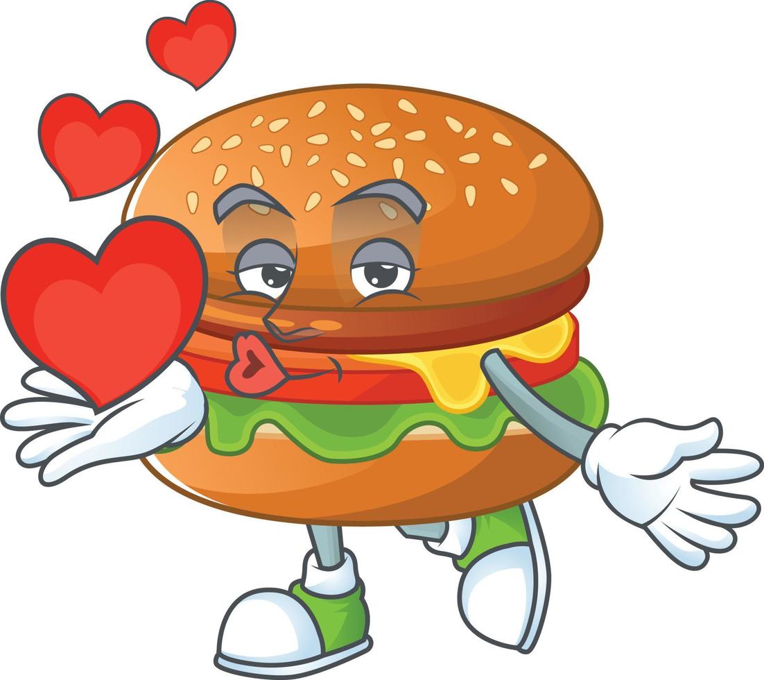 A cartoon character of hamburger vector