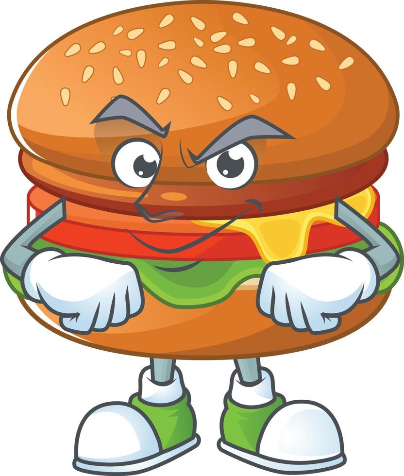 A cartoon character of hamburger vector