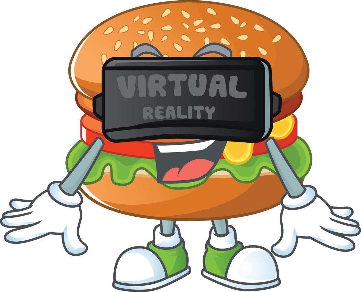 A cartoon character of hamburger vector