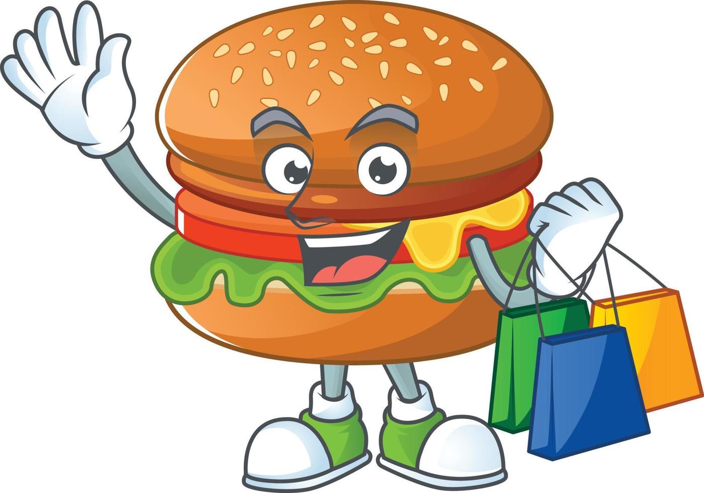A cartoon character of hamburger vector