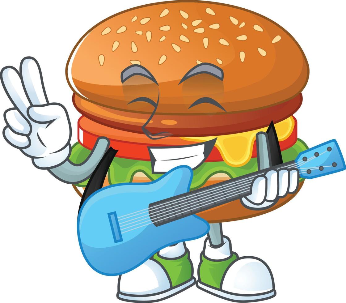 A cartoon character of hamburger vector