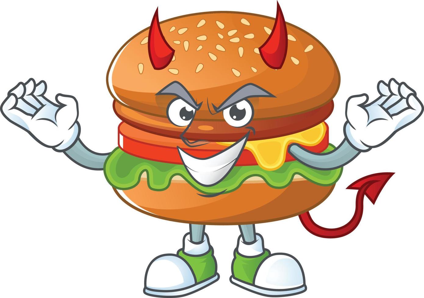 A cartoon character of hamburger vector