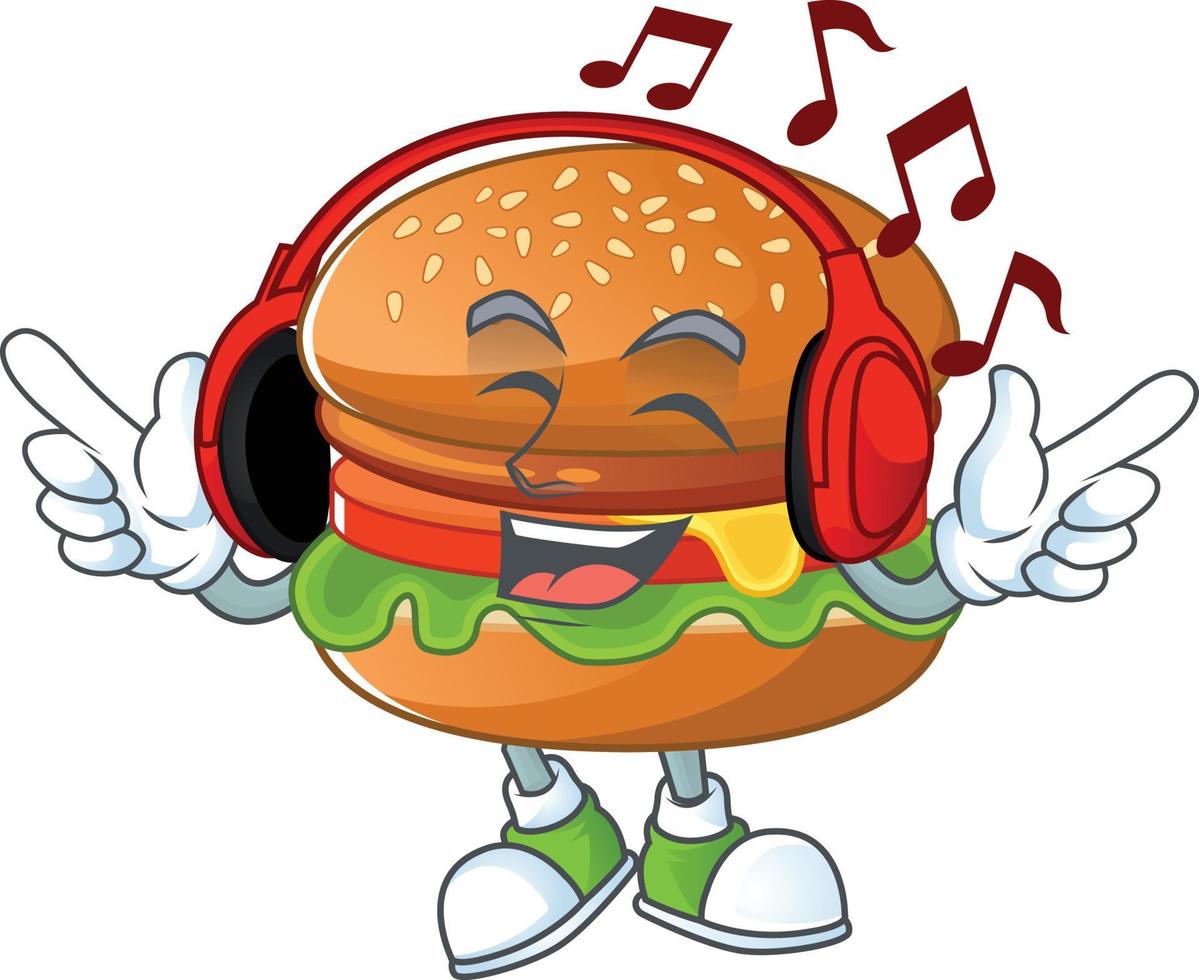 A cartoon character of hamburger vector