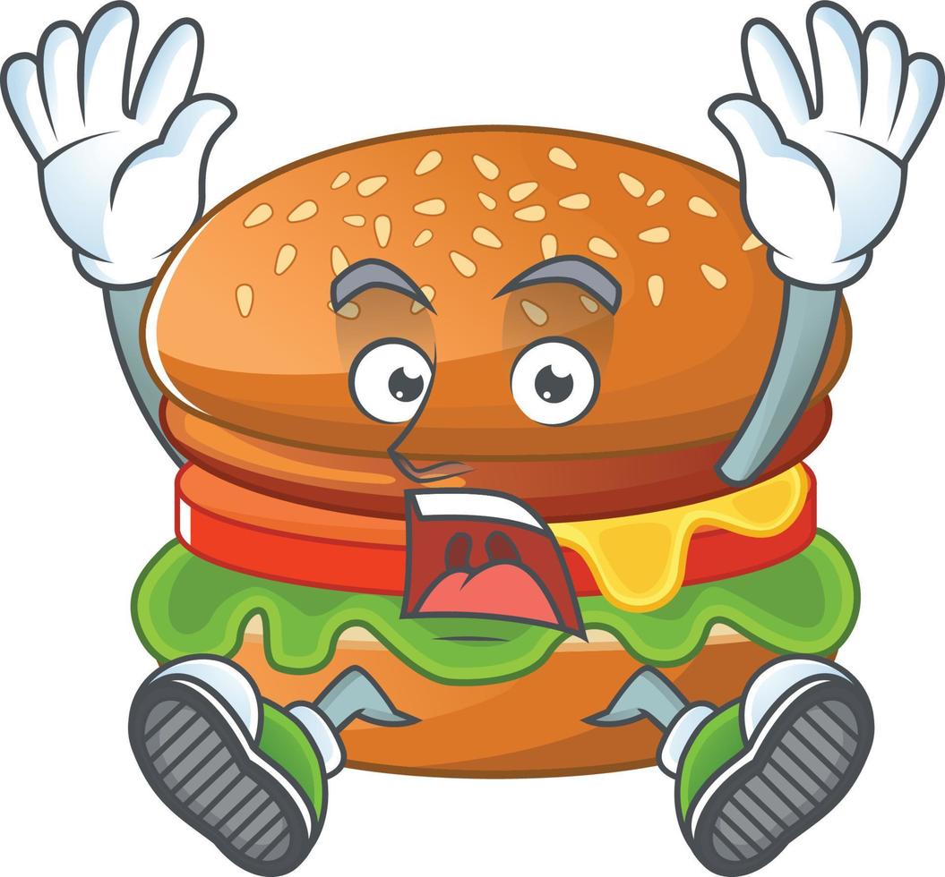 A cartoon character of hamburger vector