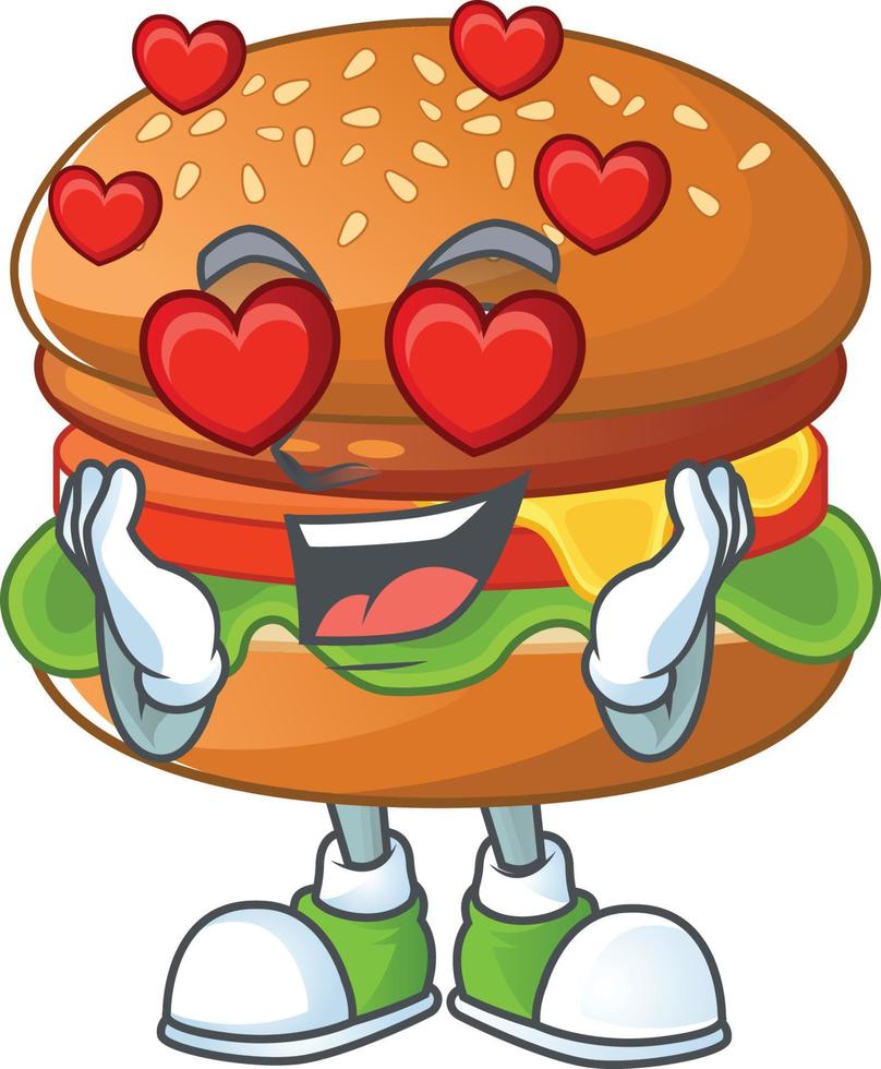 A cartoon character of hamburger vector