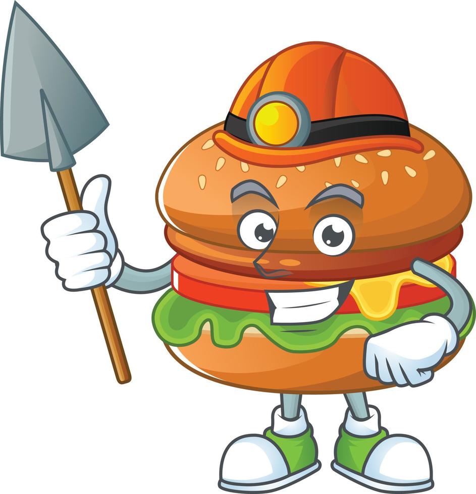 A cartoon character of hamburger vector