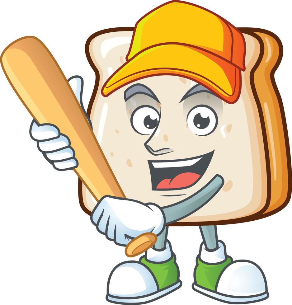 A cartoon character of slice of bread vector