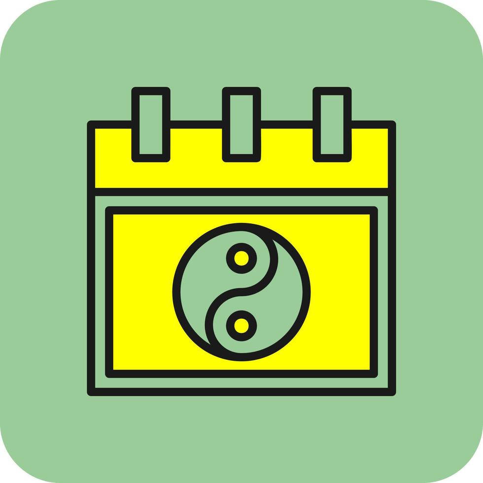 Chinese Calendar Vector Icon Design