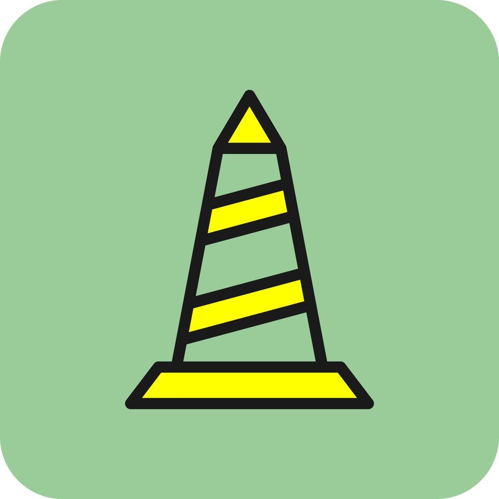 Traffic Cone Vector Icon Design