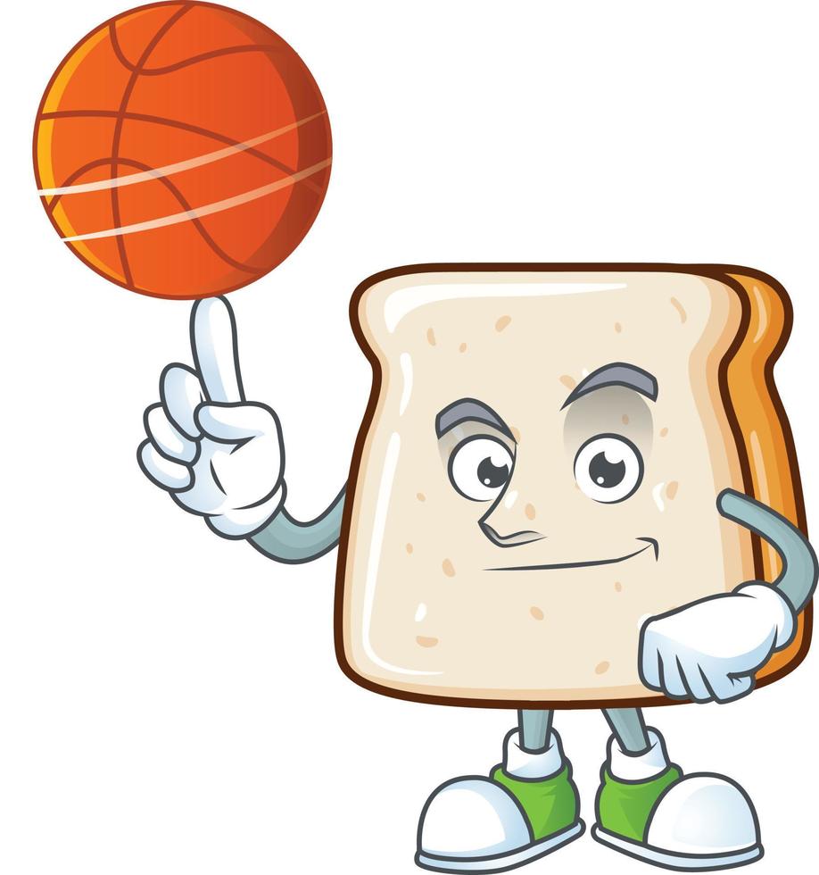 A cartoon character of slice of bread vector