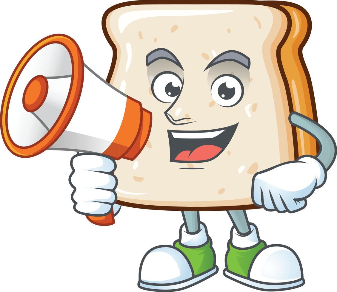 A cartoon character of slice of bread vector