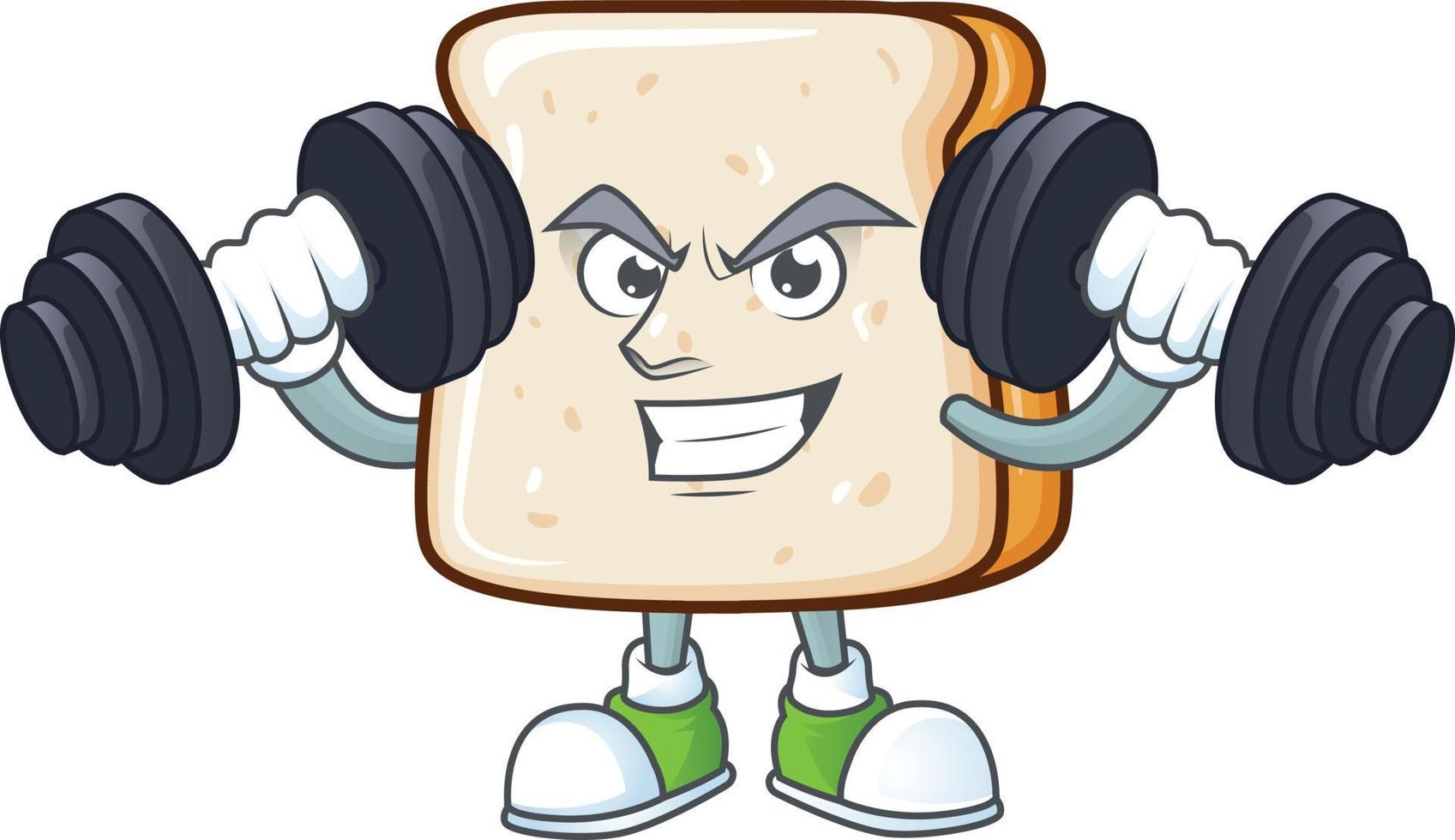 A cartoon character of slice of bread vector