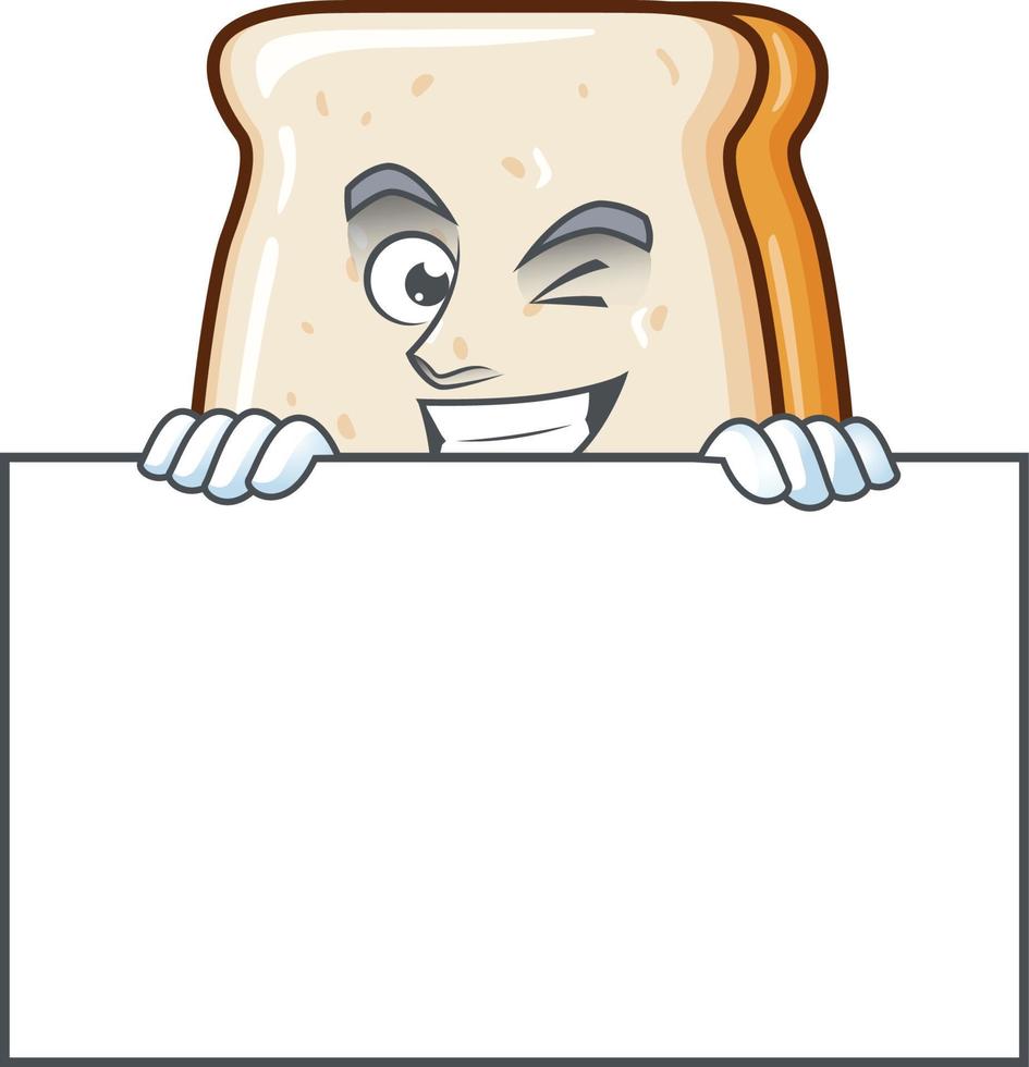 un dibujos animados personaje de rebanada de un pan vector