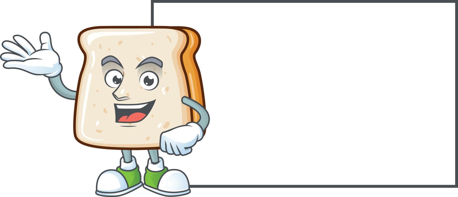 A cartoon character of slice of bread vector