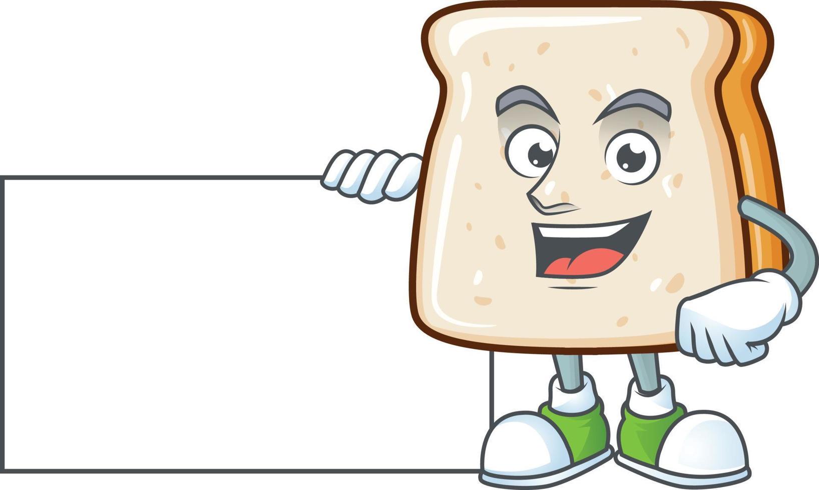 A cartoon character of slice of bread vector