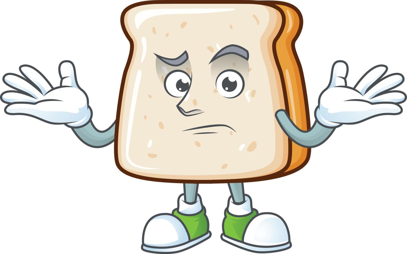 A cartoon character of slice of bread vector