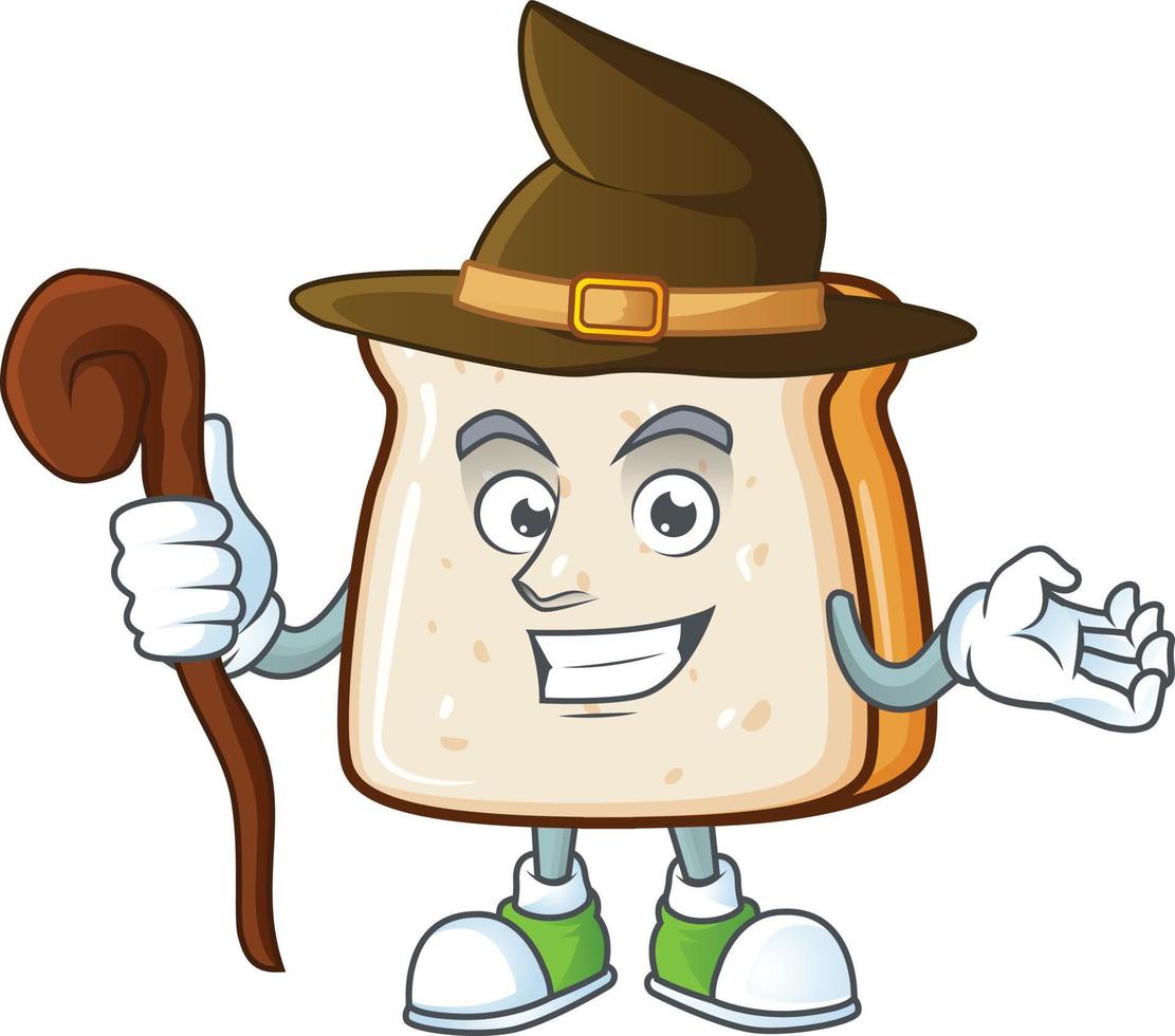 A cartoon character of slice of bread vector