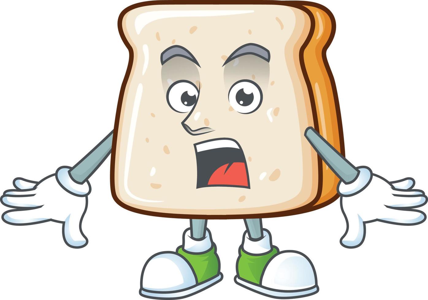 A cartoon character of slice of bread vector