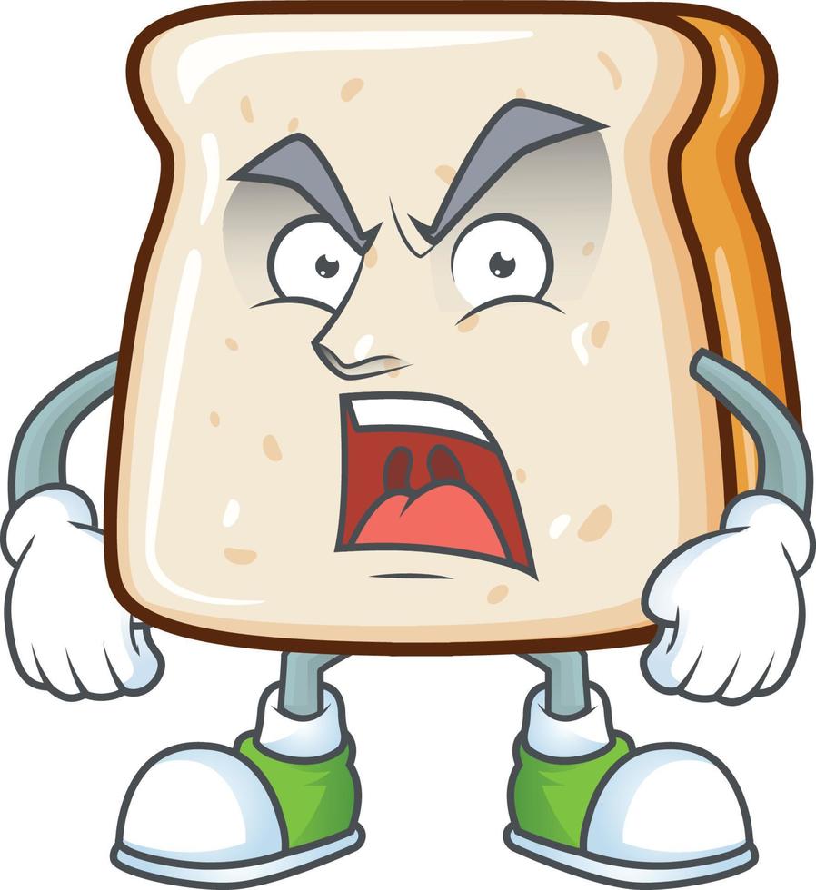 A cartoon character of slice of bread vector