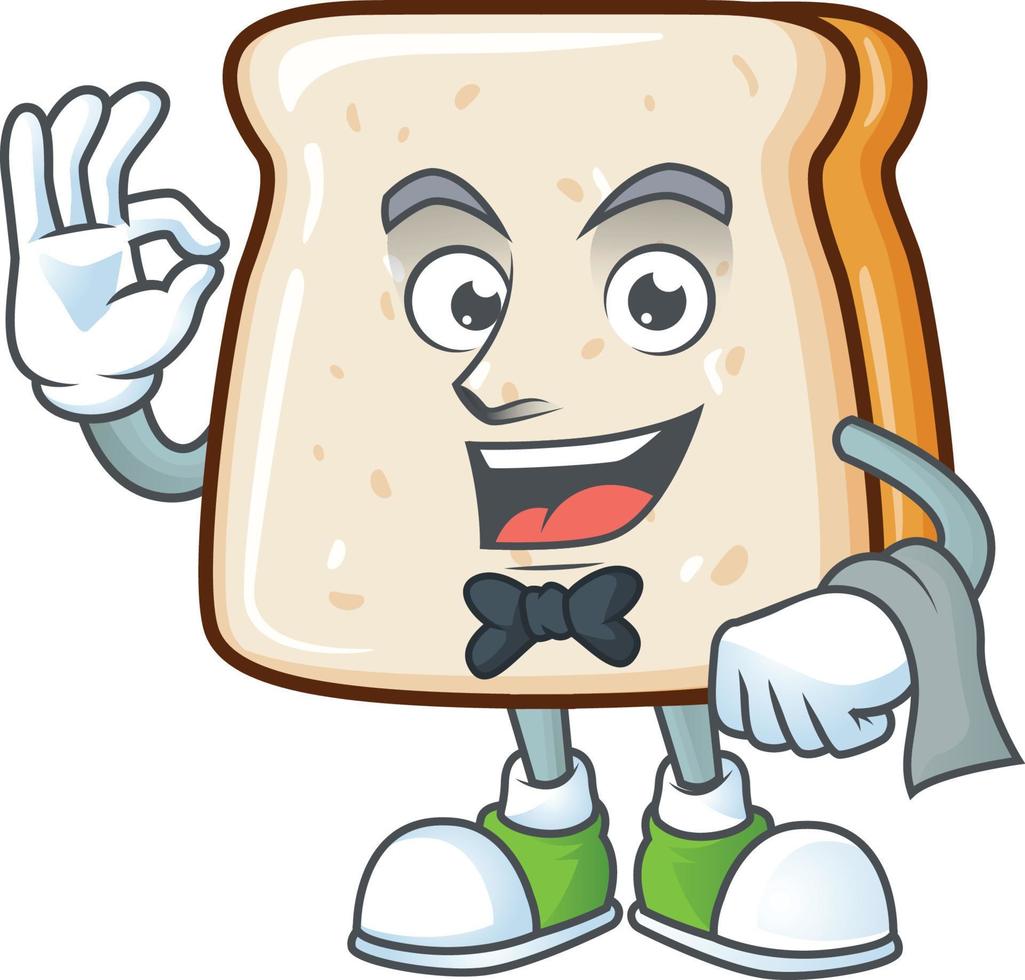 A cartoon character of slice of bread vector