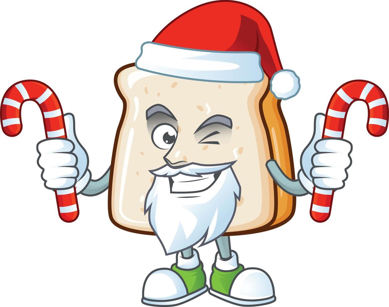 A cartoon character of slice of bread vector