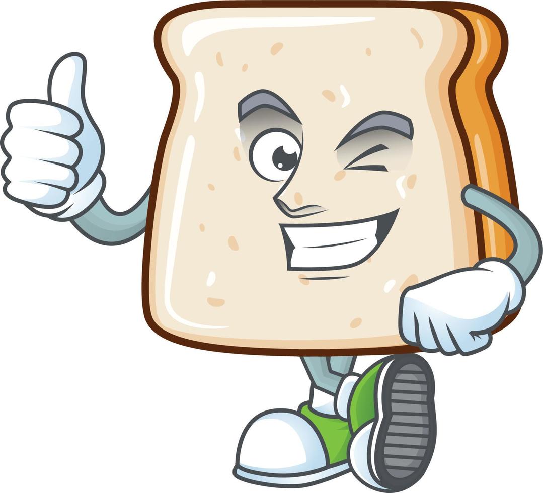 A cartoon character of slice of bread vector