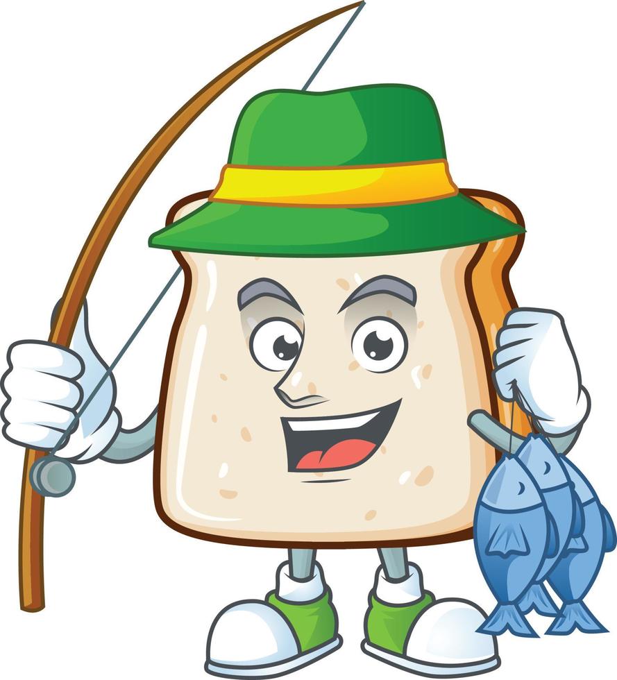 A cartoon character of slice of bread vector