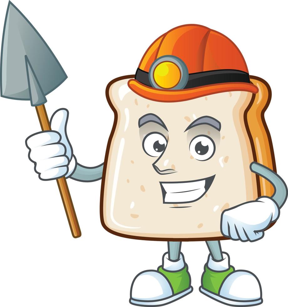 A cartoon character of slice of bread vector