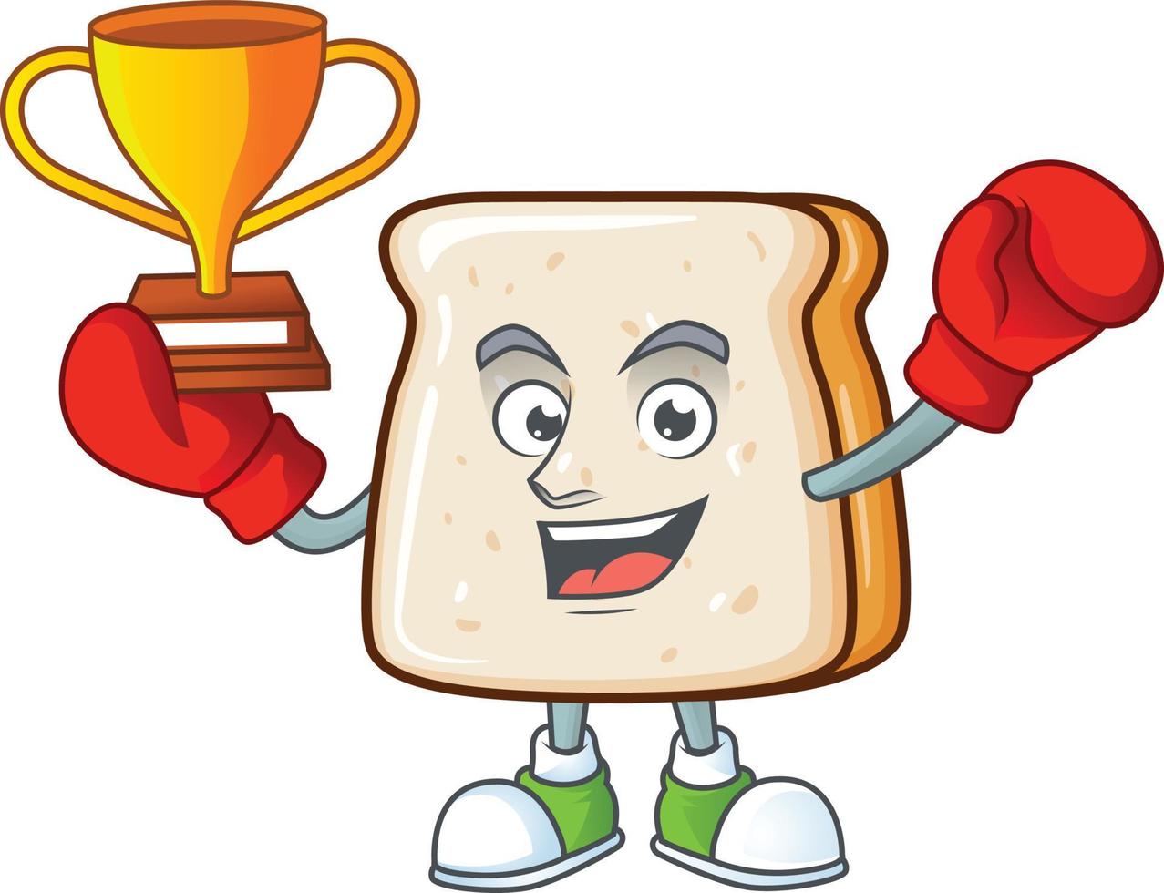 A cartoon character of slice of bread vector