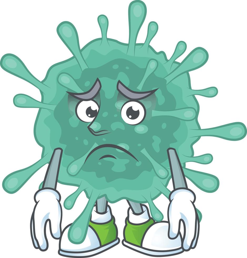 A cartoon character of coronaviruses vector