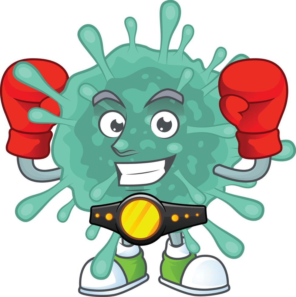 A cartoon character of coronaviruses vector