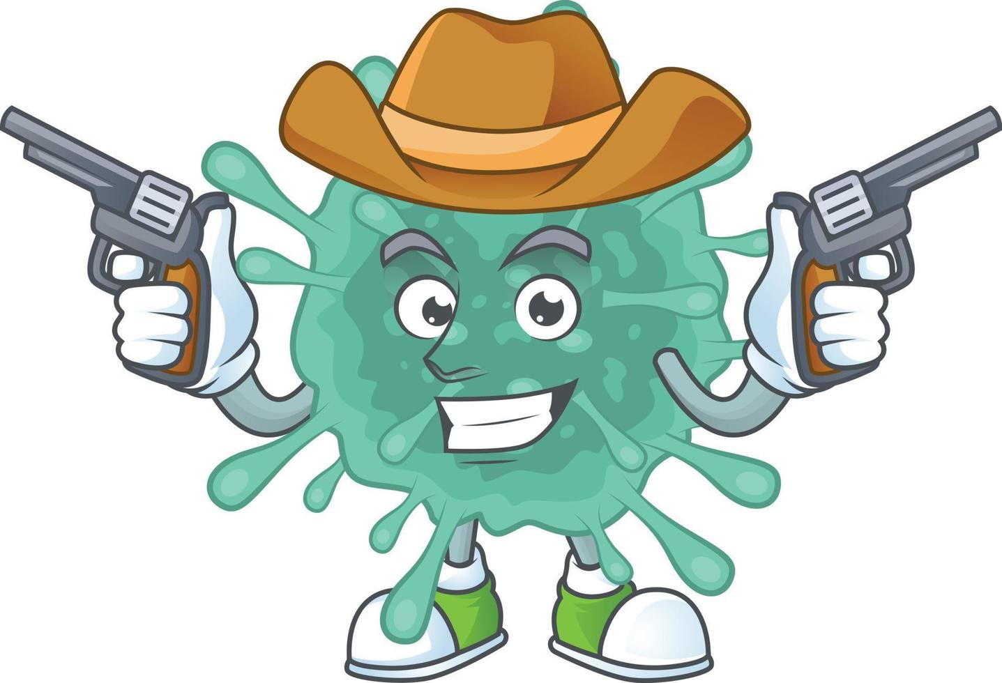 A cartoon character of coronaviruses vector