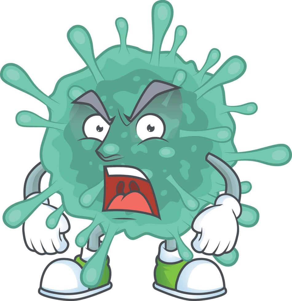 A cartoon character of coronaviruses vector