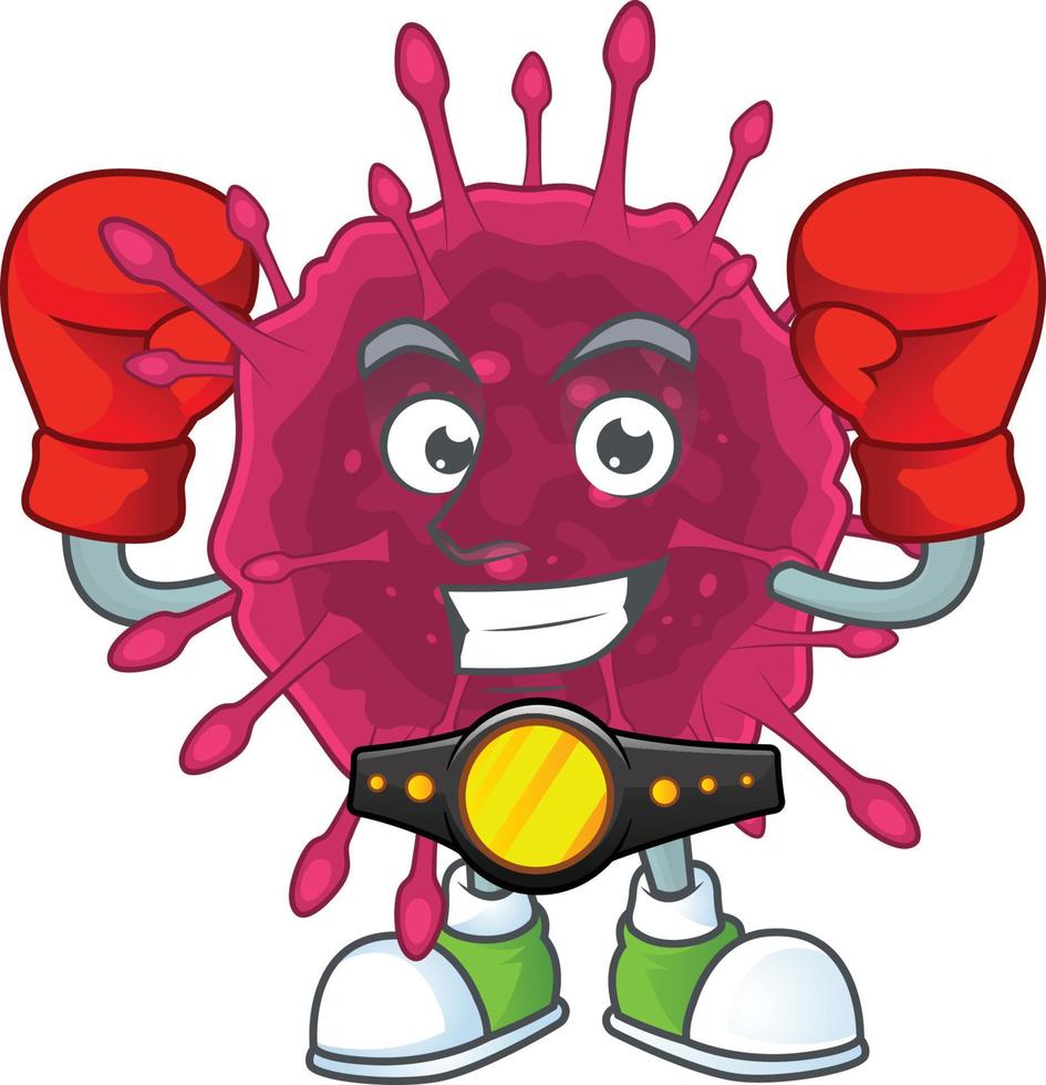 A cartoon character of COVID19 vector
