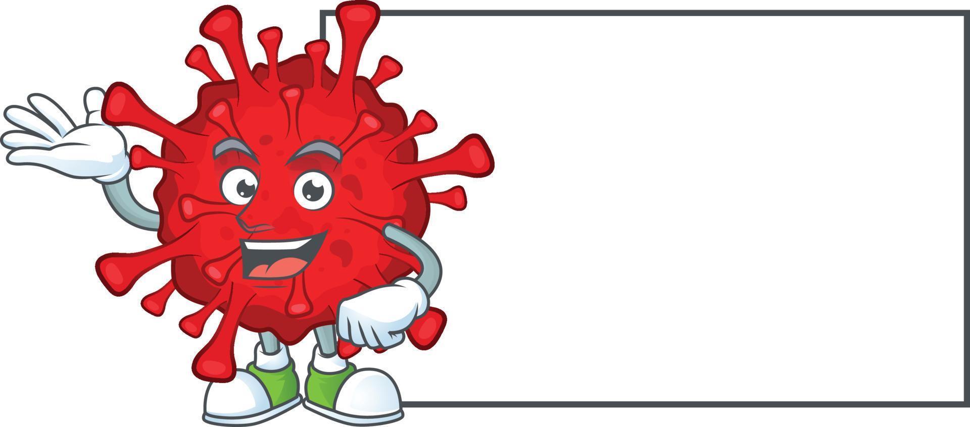 A cartoon character of dangerous coronaviruses vector