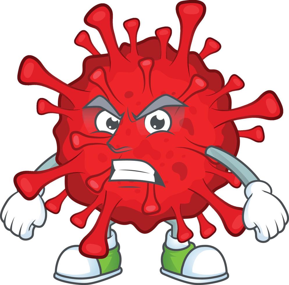 A cartoon character of dangerous coronaviruses vector