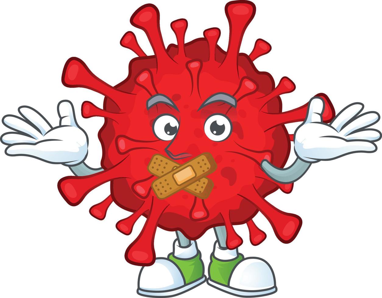 A cartoon character of dangerous coronaviruses vector