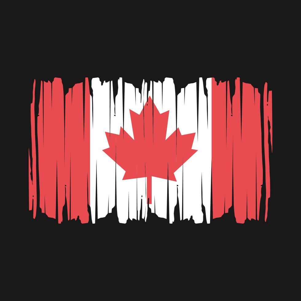 Canada Flag Brush Vector Illustration