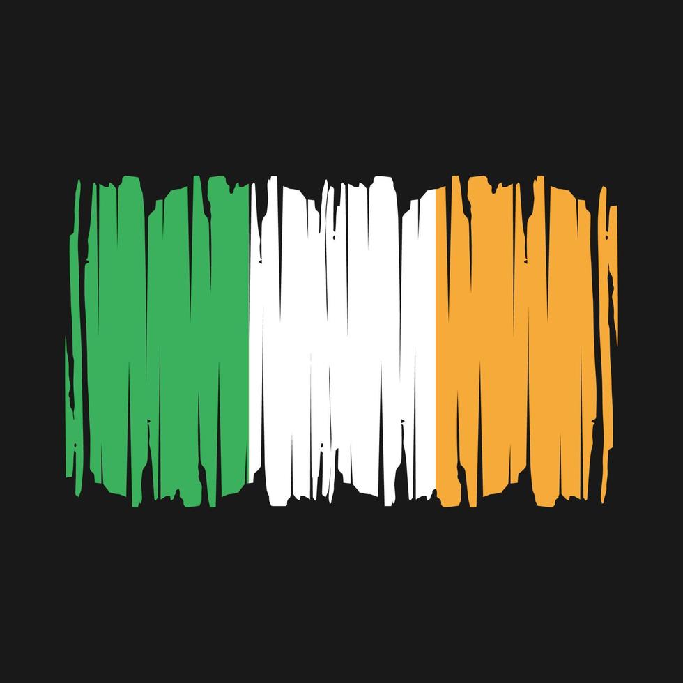 Ireland Flag Brush Vector Illustration