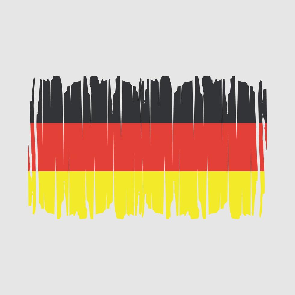 Ilustración de vector de cepillo de bandera de Alemania