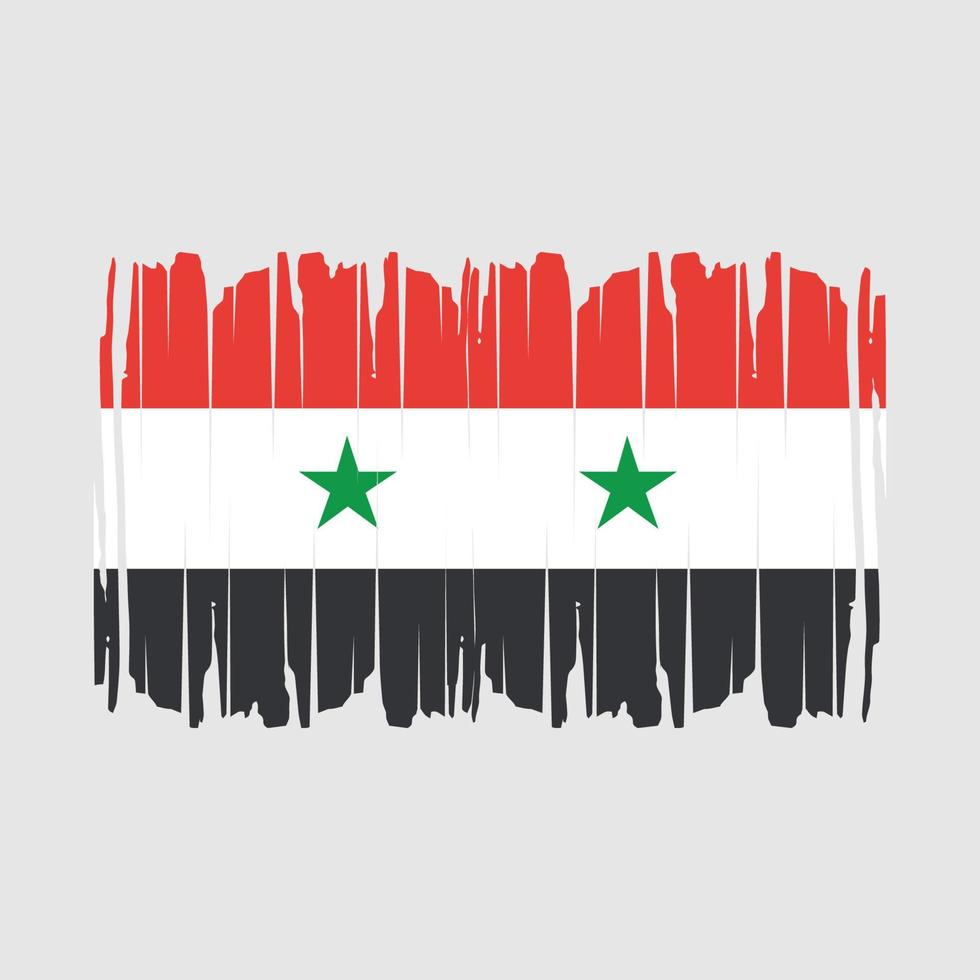 Syria Flag Brush Vector Illustration