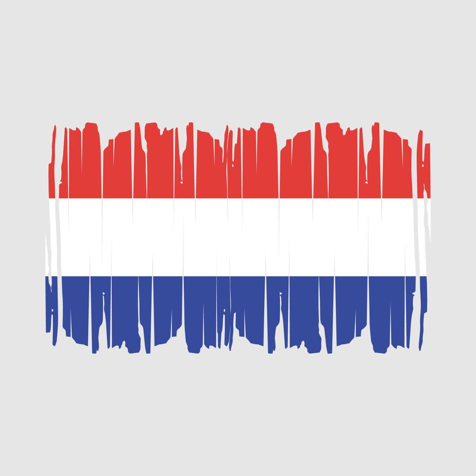 Netherlands Flag Brush Vector Illustration
