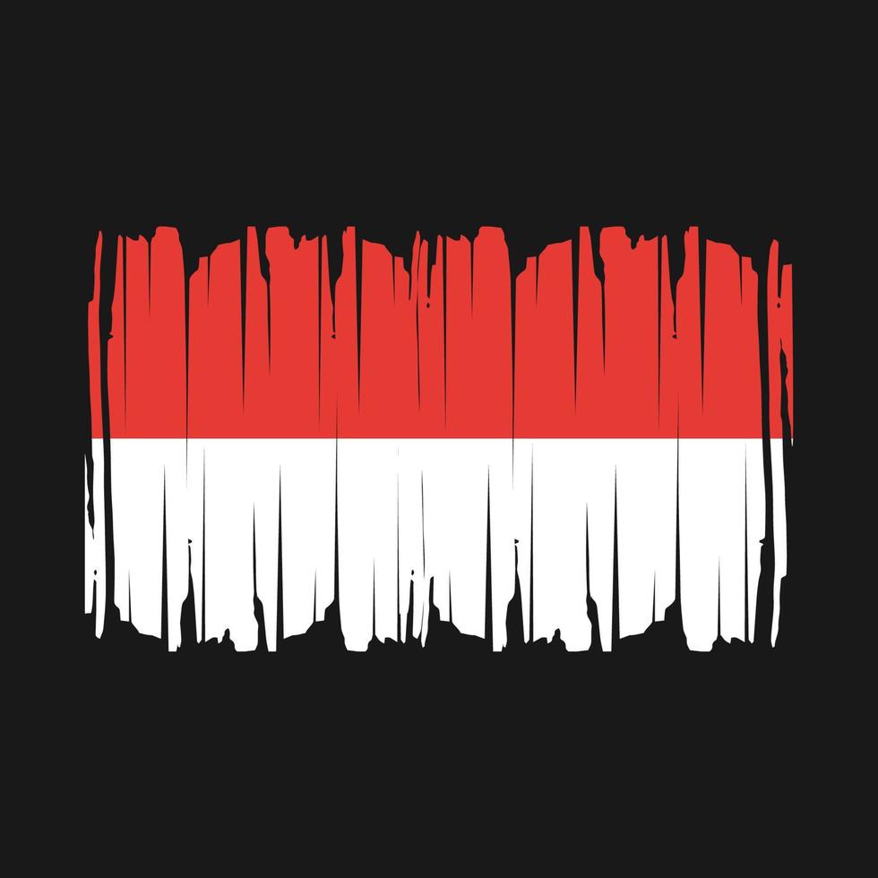 Indonesia Flag Brush Vector Illustration