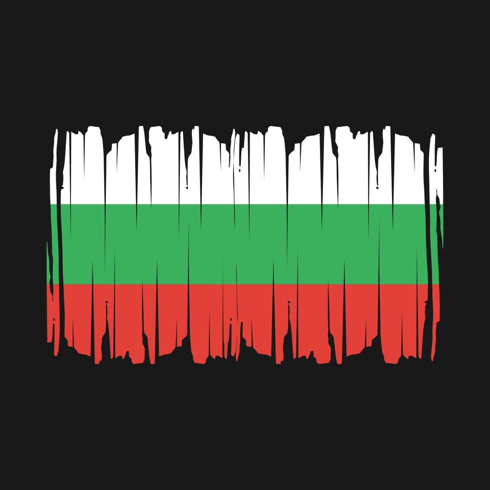 Bulgaria Flag Brush Vector Illustration