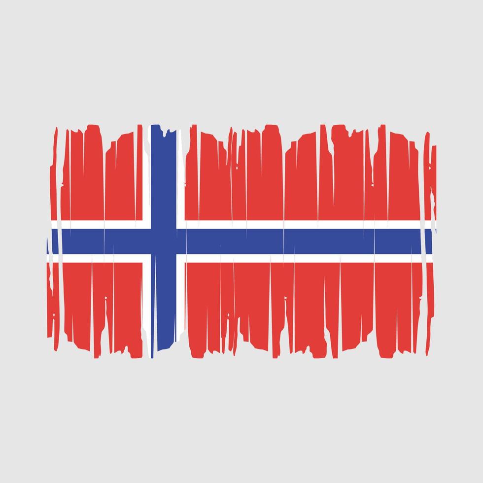Norway Flag Brush Vector Illustration
