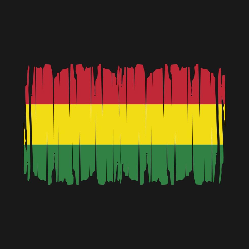 Bolivia Flag Brush Vector Illustration