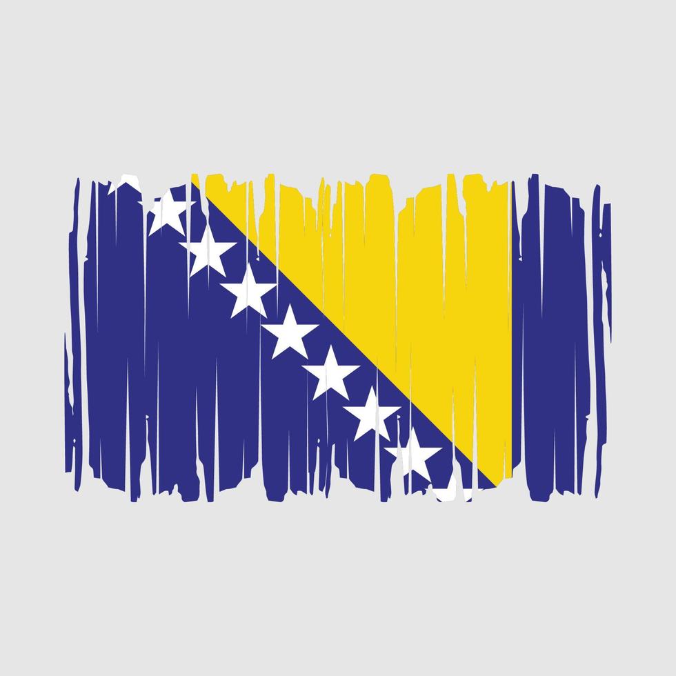 Bosnia Flag Brush Vector Illustration
