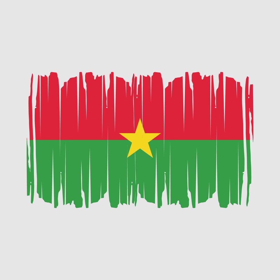Burkina Faso Flag Brush Vector Illustration