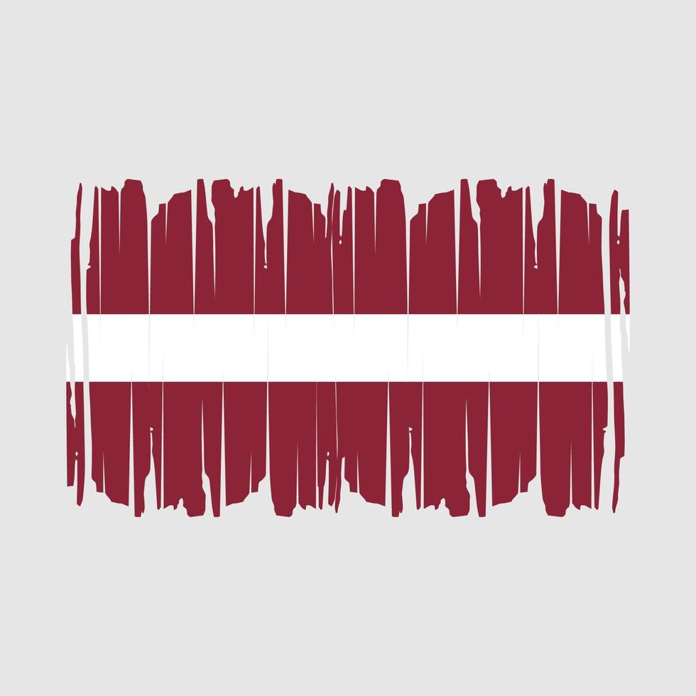 Latvia Flag Brush Vector Illustration